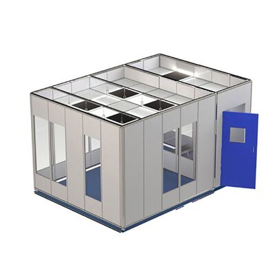 خرید هوااو ماژولار دیوار سخت ISO 7 اتاق تمیز مونتاژ اتاق تمیز قابل حمل غرفه اتاق تمیز آزمایشگاه حداقل ضد حریق ضد آب تولید آنلاین