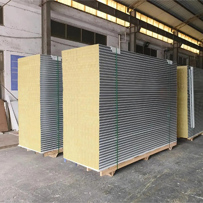 Huaao Fireproof Heat Preservation Sound Insulation Rock Wool Sandwich Panel Wall Roof Sheet Metal Clean Room Panels