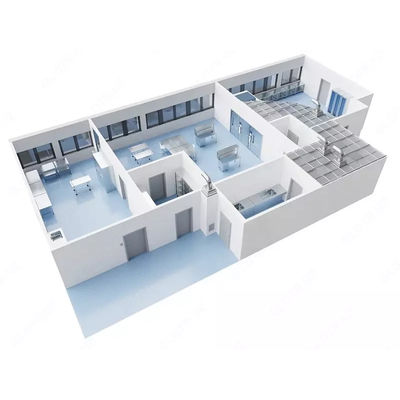 پروژۀ کلي پوشه ای و قابل حمل هووآئو ایزو5 ایزو6 ایزو7 ایزو8 اتاق تمیز مدولار کلاس 100 اتاق تمیز مدولار سفارشی