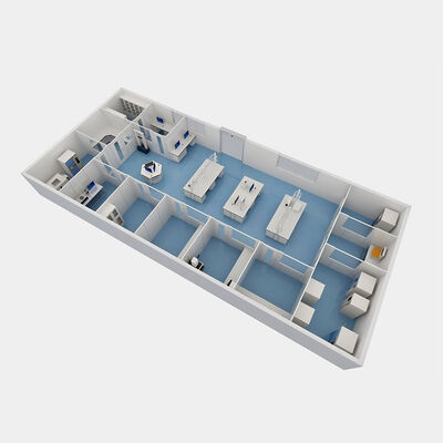 هوااو اتاق تمیز مدولار سفارشی با طراحی مدرن برای استفاده در کارگاه و بیمارستان سطوح پاکیزگی ISO5-ISO9